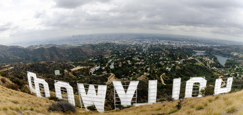 photo of the Hollywood sign and behind the Hollywood sign in Los Angeles california